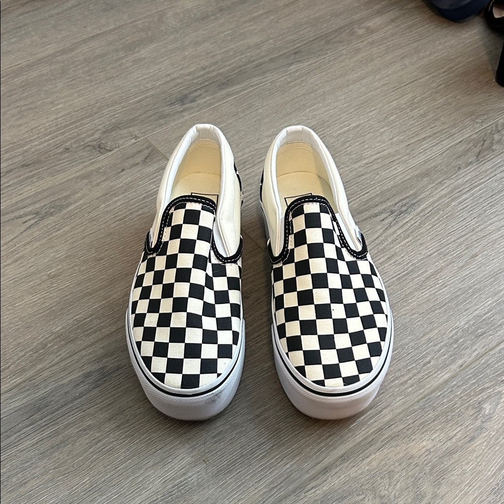 Women’s Checkered Platform Slip-On Vans